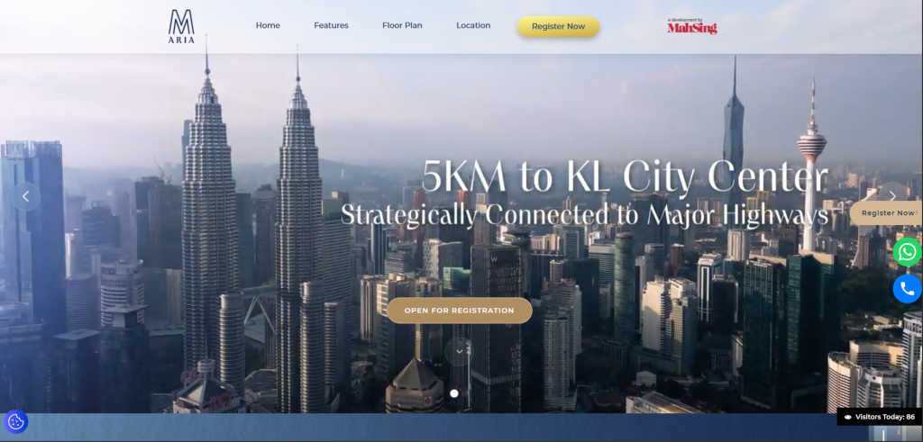 M-Aria Website Design