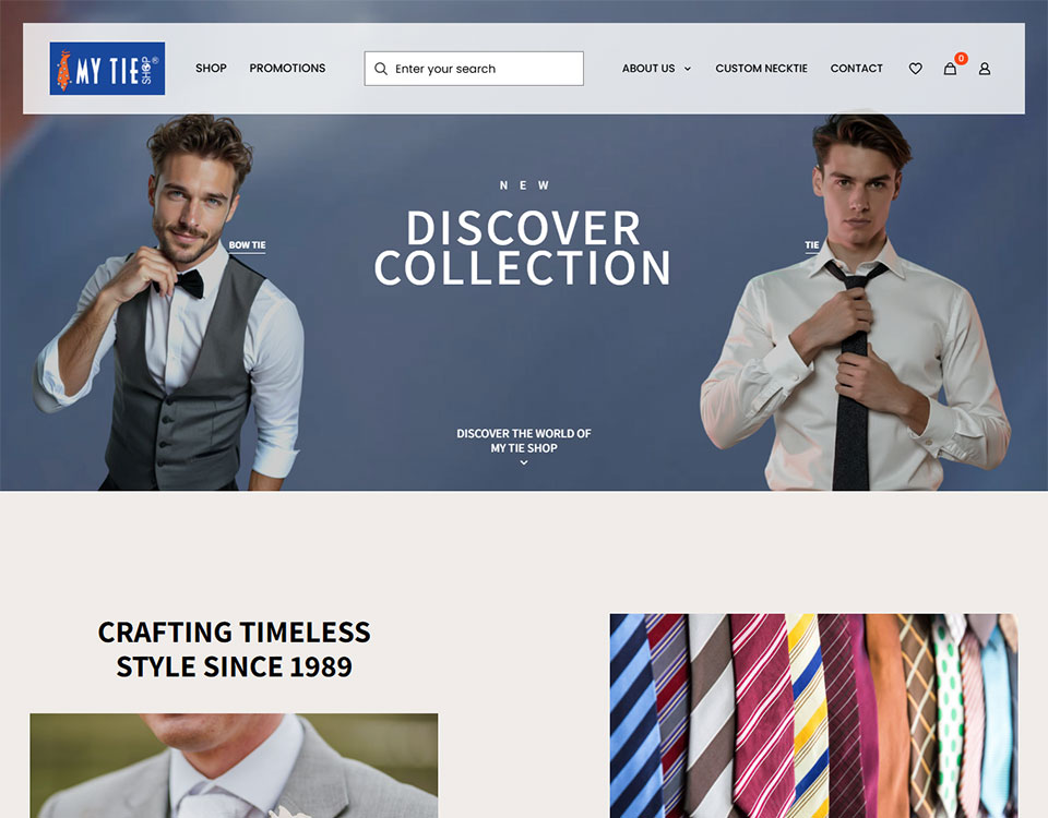 My Tie Shop E-commerce